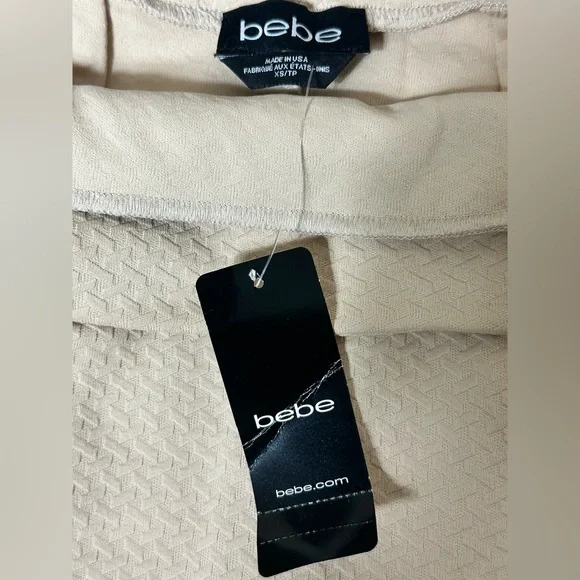 Bebe Textured Midi Knit Crop Top Skirt Set - Picture 4 of 5